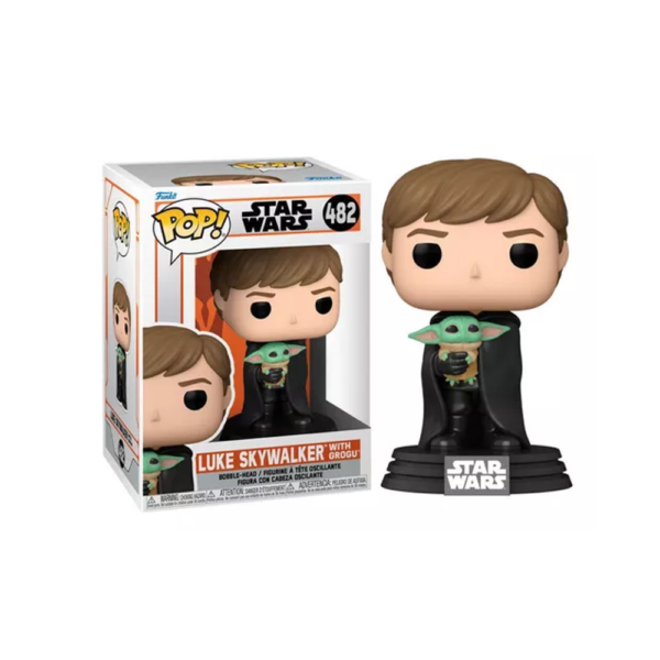 Funko Pop! Star Wars: Mandalorian – Luke con Baby Yoda (Grogu) # 482