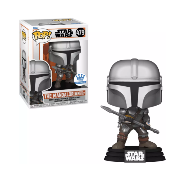 Funko Pop! Star Wars: Mandalorian con lanza de Beskar – Exclusivo Funko Shop- # 479