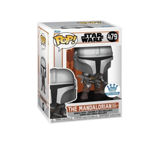 Funko Pop! Star Wars: Mandalorian con lanza de Beskar – Exclusivo Funko Shop- # 479