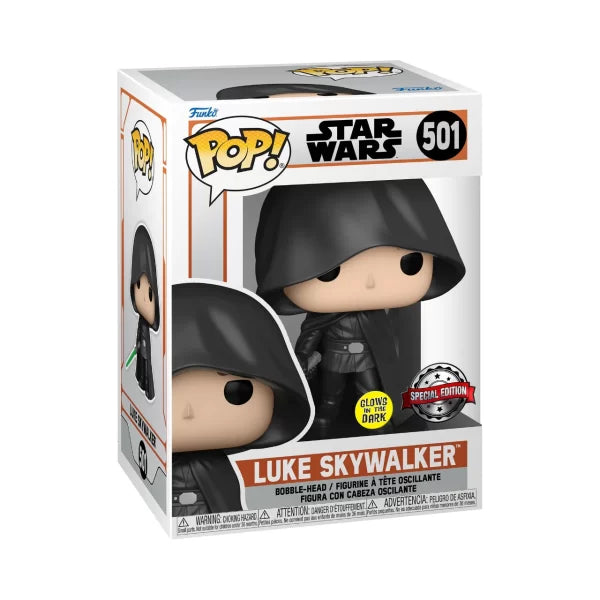 Funko Pop! The Mandalorian Luke Skywalker Con Capa Glow (special Edition) # 501